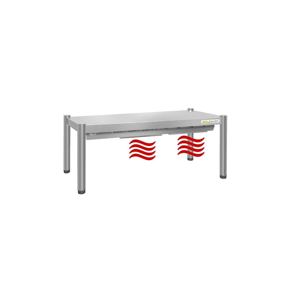 Passe-plat inox chauffant 800 x 350 mm - Hauteur 400 mm PREMIUM / GOLDINOX