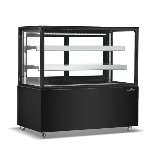 Vitrine réfrigérée d'exposition noire - 1540 x 688 x 1200 mm - PREMIUM - GOLDINOX
