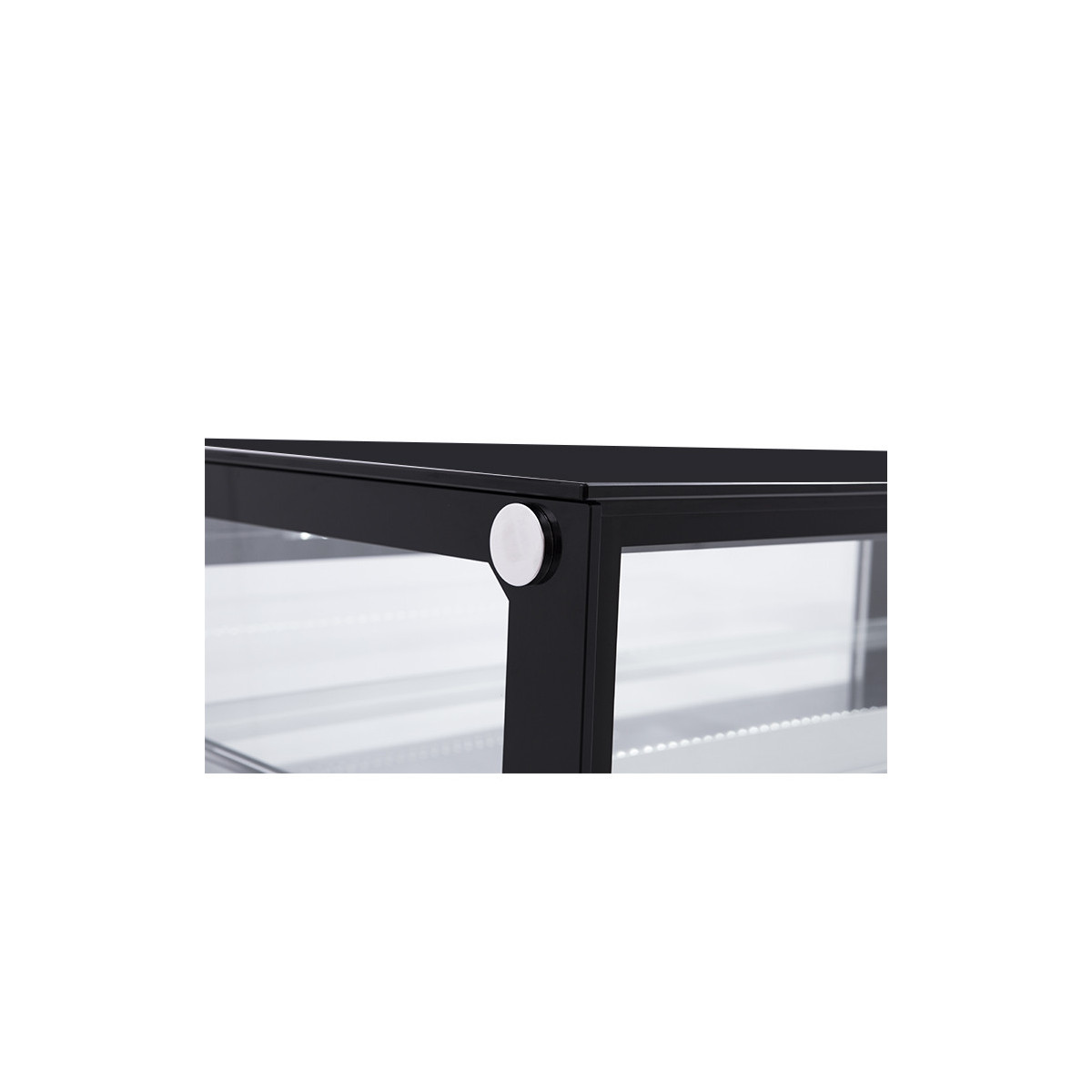 Vitrine réfrigérée d'exposition noire - 1540 x 688 x 1200 mm - PREMIUM - GOLDINOX