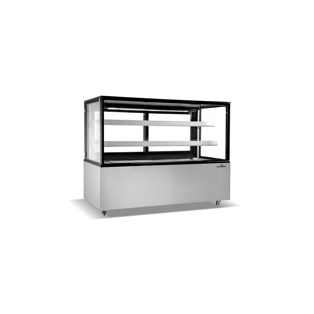 Vitrine réfrigérée d'exposition inox - 1840 x 688 x 1200 mm - PREMIUM - GOLDINOX