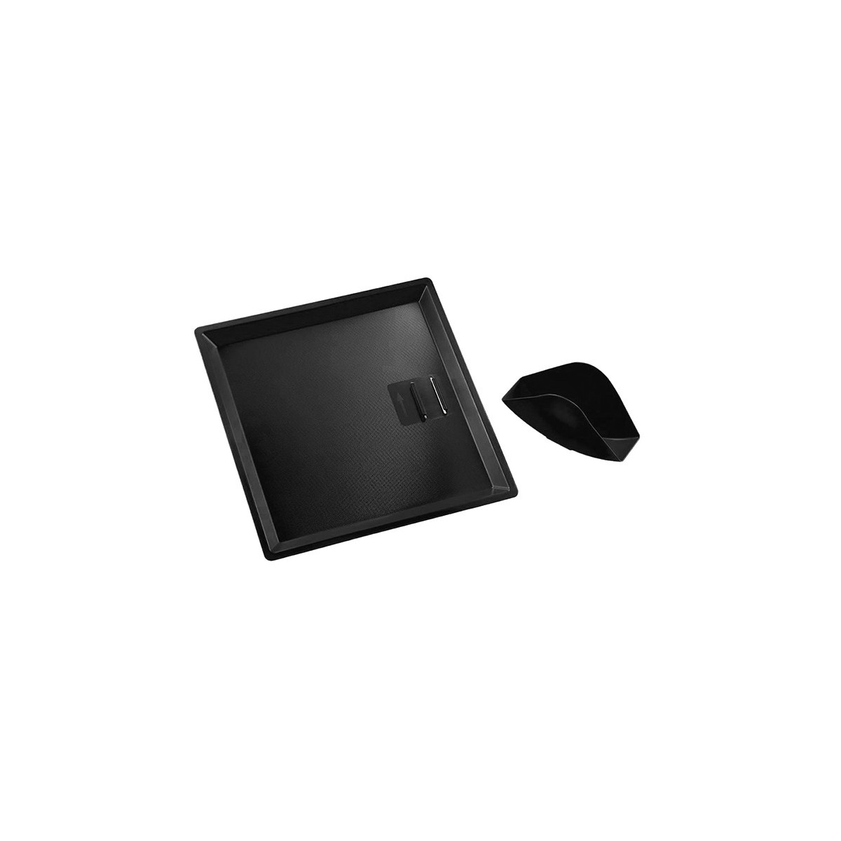 Kit complet de 15 plateaux + 15 pinces porte-sandwich - NOIR
