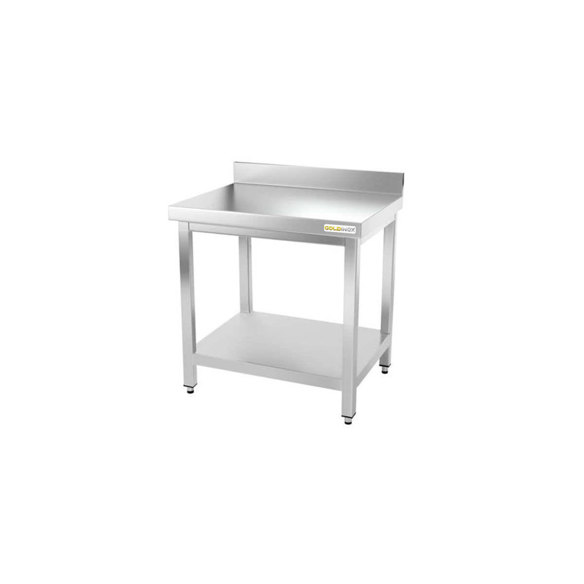 Table inox 500 x 500 mm adossée PREMIUM / GOLDINOX