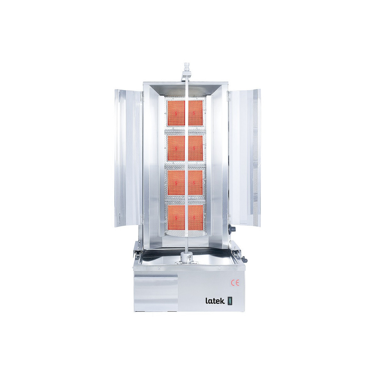 Machine à kebab 4 feux Gaz avec volet PREMIUM / LATEK