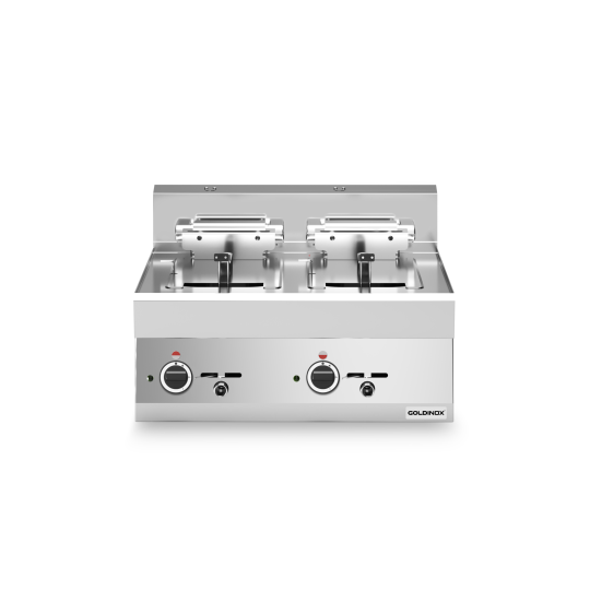 Friteuse électrique double 10 + 10 litres (18 kW) à poser PREMIUM / GOLDINOX