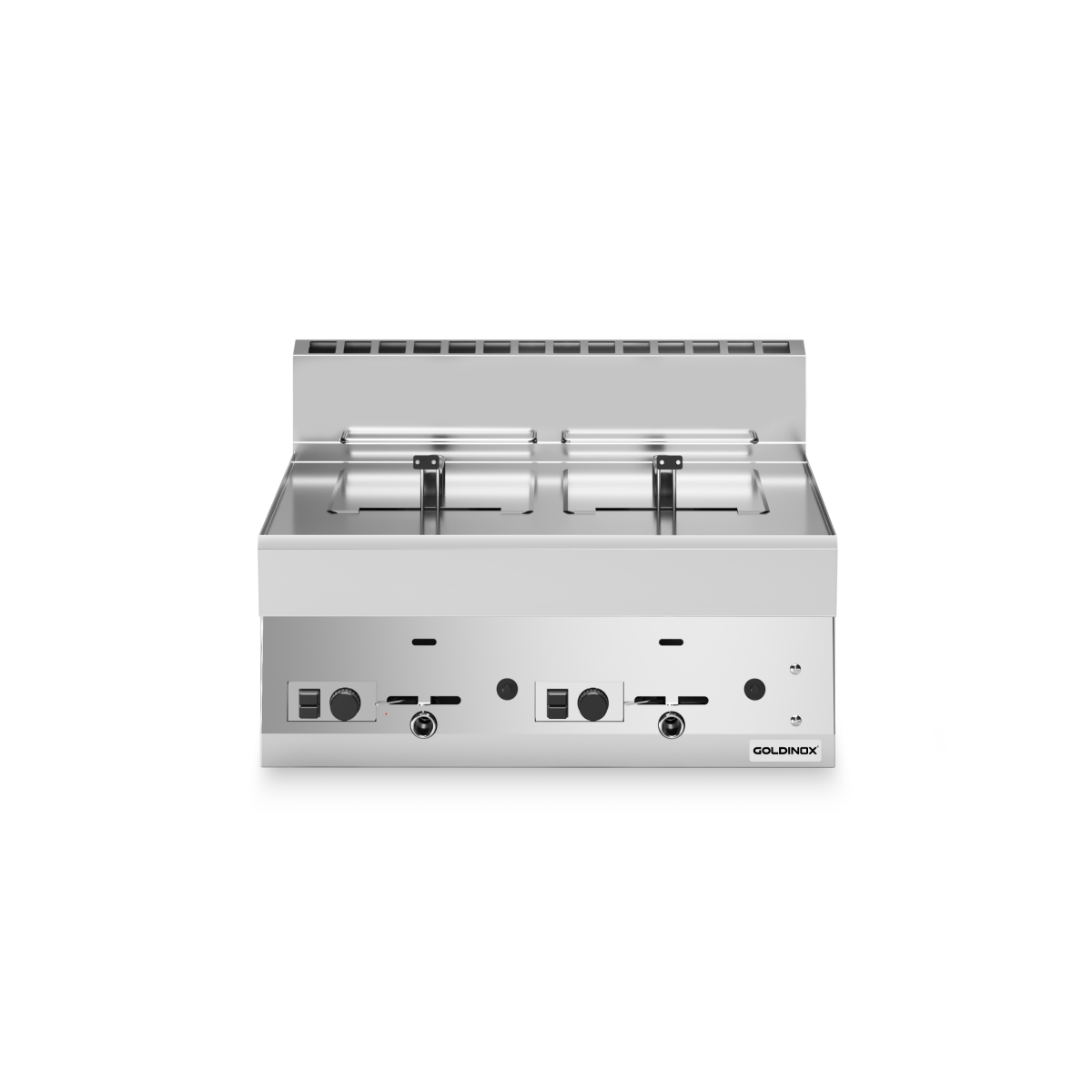 Friteuse à gaz double 8 + 8 litres (13,6 kW) à poser PREMIUM / GOLDINOX