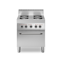 Cuisinière électrique 4 plaques rondes (10,4 kw) sur four électrique à convection (3,96 kw) PREMIUM / GOLDINOX