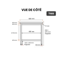 Table de travail en inox 600 x 600 mm IDEAL / GOLDINOX