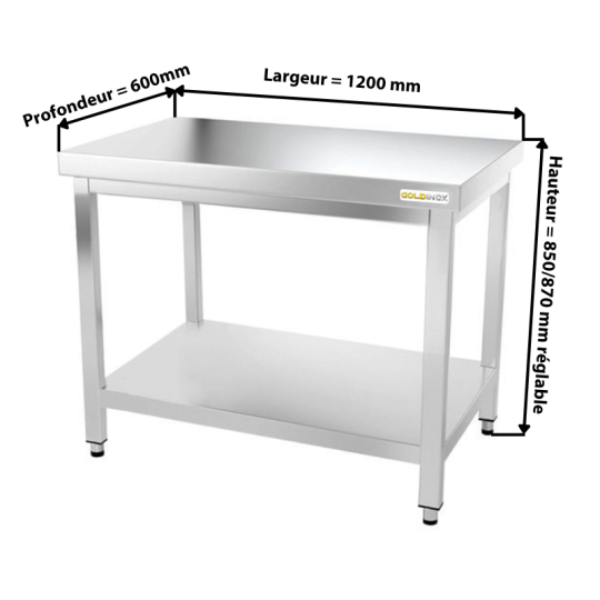 Table inox 1200 x 600 mm ECO / GOLDINOX