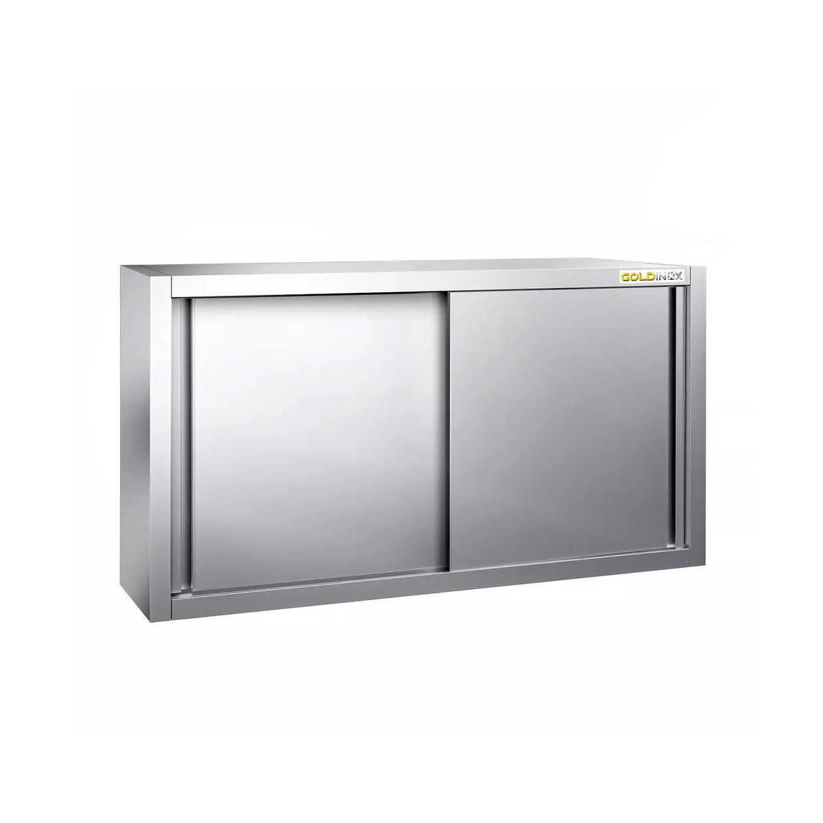 Placard mural inox 1400 x 400 mm / Hauteur 650 mm avec portes coulissantes PREMIUM / GOLDINOX