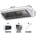 Hotte murale avec moteur 1000 x 700 x 450 mm avec variateur, éclairage, filtre et robinet de vidange PREMIUM / GOLDINOX