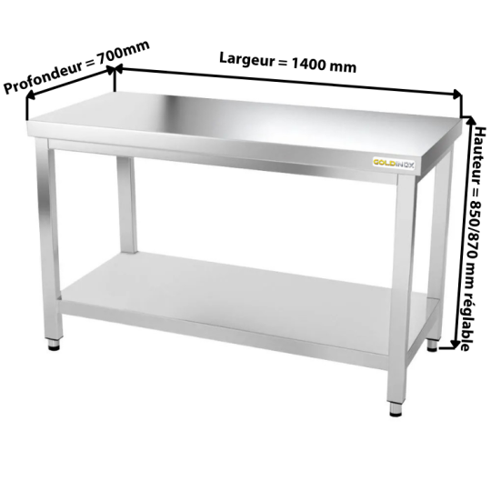 Table inox 1400 x 700 mm ECO / GOLDINOX 