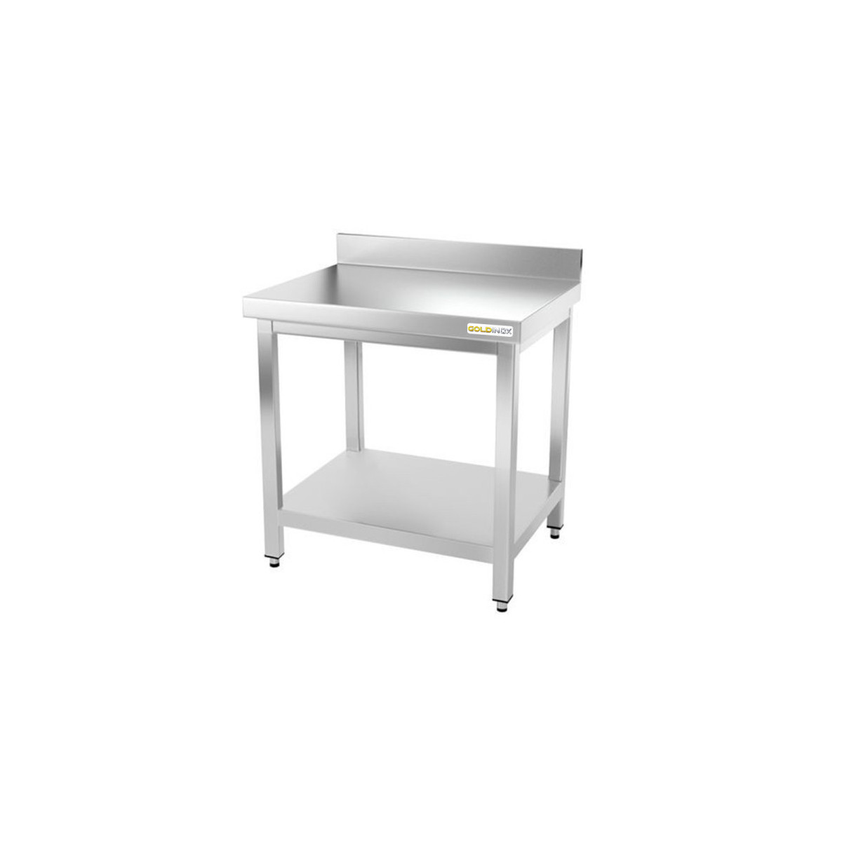 Table inox 700 x 700 mm adossée ECO / GOLDINOX 