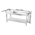 Table inox soubassement 1600 x 800 mm / GOLDINOX 