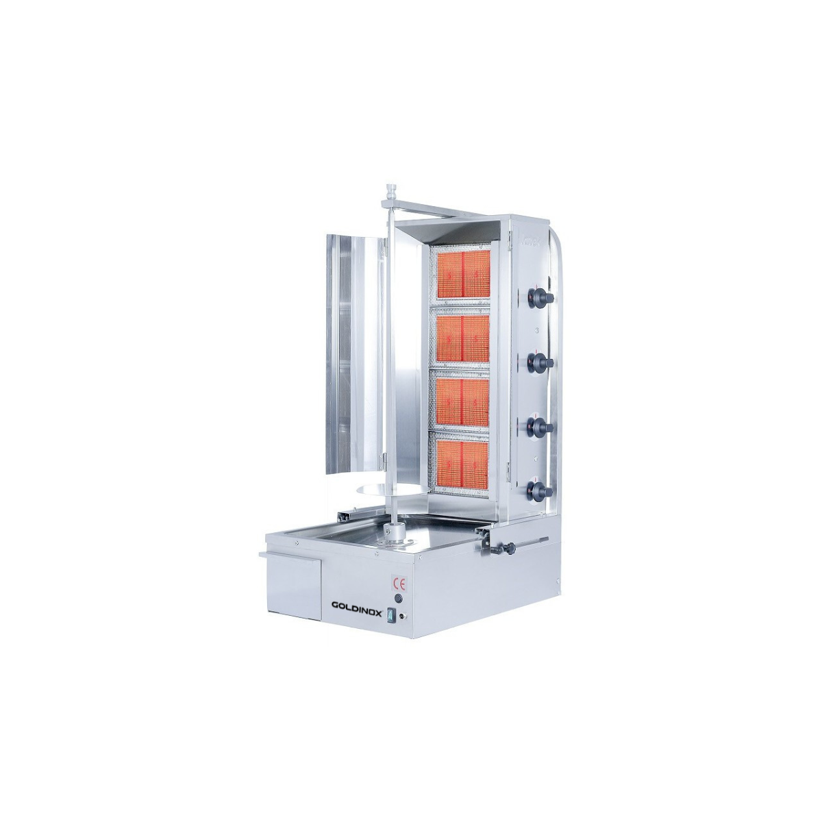 Machine à kebab 4 feux Gaz avec volet PREMIUM / GOLDINOX