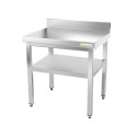 Table inox 700 x 600 mm adossée ECO / GOLDINOX