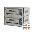Four à pizza gaz 9 + 9 x 33 cm / RESTONOBLE