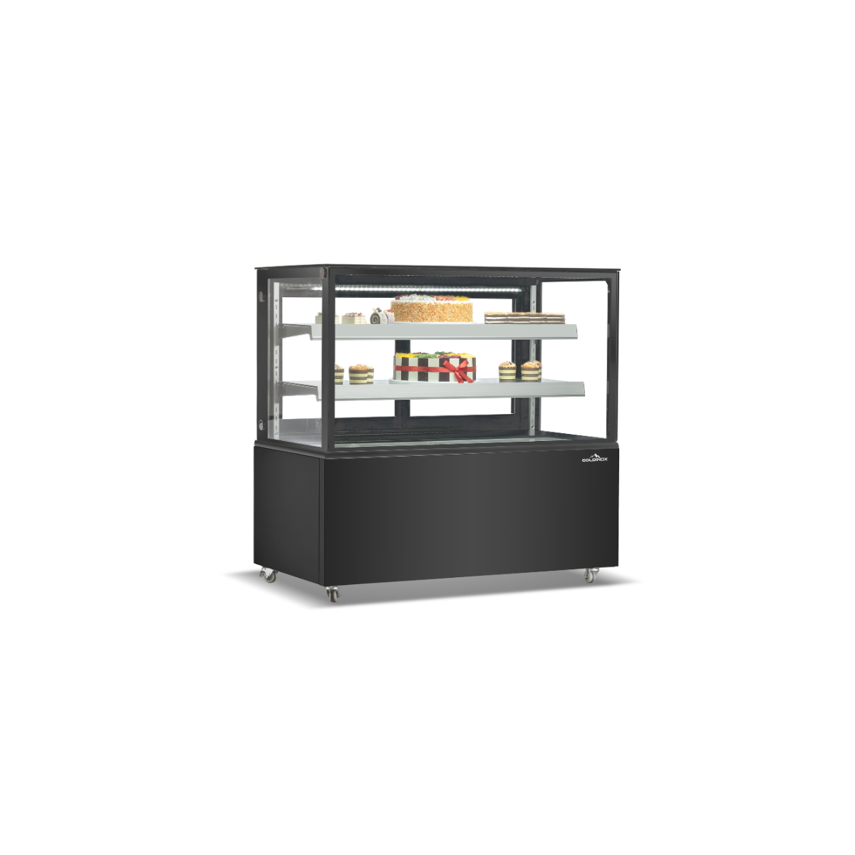 Vitrine réfrigérée d'exposition noire - 1540 x 688 x 1200 mm - PREMIUM - GOLDINOX