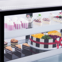 Vitrine réfrigérée d'exposition inox - 1840 x 688 x 1200 mm - PREMIUM - GOLDINOX