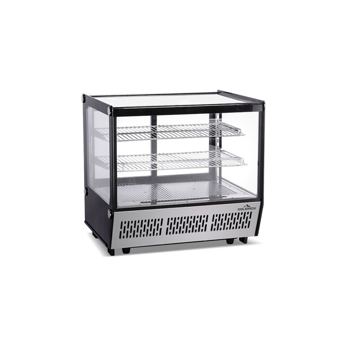 Vitrine réfrigérée positive de comptoir noire 120 Litres - GOLDINOX