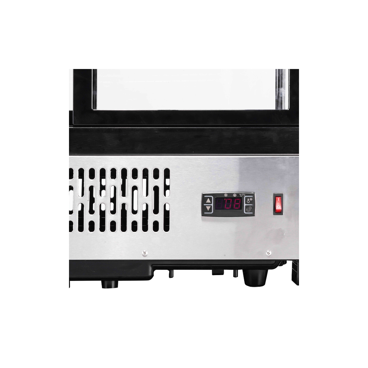 Vitrine réfrigérée positive de comptoir noire 120 Litres - GOLDINOX