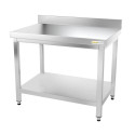 Table inox 1000 x 600 mm adossée ECO / GOLDINOX