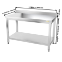 Table inox 1600 x 600 mm adossée ECO / GOLDINOX