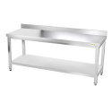 Table inox 1800 x 600 mm adossée ECO / GOLDINOX