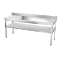 Table inox 1800 x 600 mm adossée ECO / GOLDINOX