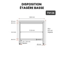 Table inox 1200 x 600 mm PREMIUM / GOLDINOX