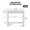 Table inox 800 x 600 mm adossée PREMIUM / GOLDINOX