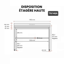 Table inox 1400 x 600 mm adossée PREMIUM / GOLDINOX