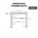 Table inox 700 x 600 mm sur roulettes PREMIUM / GOLDINOX