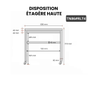 Table inox 600 x 600 mm sur roulettes PREMIUM / GOLDINOX