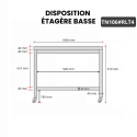 Table inox 1000 x 600 mm sur roulettes PREMIUM / GOLDINOX