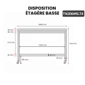 Table inox 2000 x 600 mm sur roulettes PREMIUM / GOLDINOX