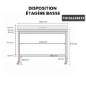 Table inox 1800 x 600 mm adossée sur roulettes PREMIUM / GOLDINOX