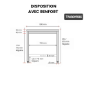 Table inox 800 x 600 mm avec renfort PREMIUM / GOLDINOX