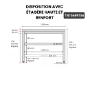 Table inox 1500 x 600 mm avec renfort PREMIUM / GOLDINOX