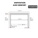 Table inox 1600 x 600 mm avec renfort PREMIUM / GOLDINOX