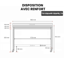 Table inox 1800 x 600 mm adossée avec renfort sur roulettes / GOLDINOX Table inox 1800 x 600 mm adossée avec renfort sur roulettes / GOLDINOX