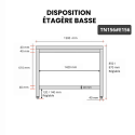 Table inox 1500 x 600 mm avec 2 étagères / GOLDINOX