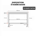 Table inox soubassement 1600 x 600 mm sur roulettes / GOLDINOX