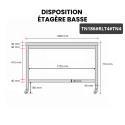 Table inox soubassement 1800 x 600 mm sur roulettes / GOLDINOX