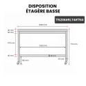 Table inox soubassement 2000 x 600 mm sur roulettes / GOLDINOX
