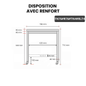 Table inox soubassement 700 x 600 mm avec renfort sur roulettes / GOLDINOX