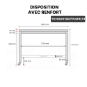Table inox soubassement 1800 x 600 mm avec renfort sur roulettes / GOLDINOX