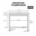 Table inox 700 x 600 mm adossée ECO / GOLDINOX