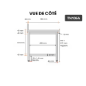 Table inox 1000 x 600 mm adossée ECO / GOLDINOX