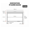 Table inox 1000 x 600 mm adossée ECO / GOLDINOX