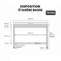Table inox 1500 x 600 mm adossée ECO / GOLDINOX